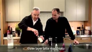 aerolatte  milk frother makes three layer caffè latte macchiato [upl. by Ursa834]