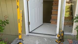 Jeld Wen Front Door Installation  Really crappy products and craftsmanship PART 1 [upl. by Eimrots]