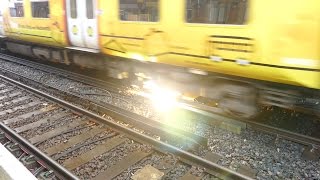 Merseyrail 507 009 making arcs at Birkdale station [upl. by Suckram]