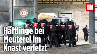 Gefängnismeuterei Polizei stürmt Knast in Thüringen  JVA Untermaßfeld [upl. by Airtemak191]